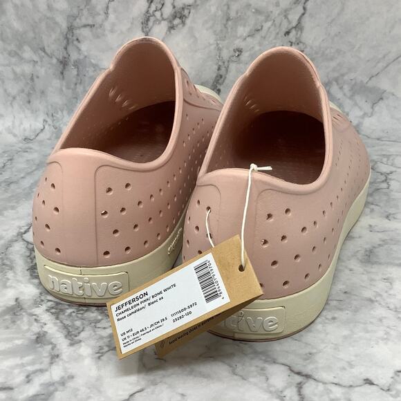 Native Shoes Mens 12 Chameleon Pink Jefferson Slip On Sneaker Perforated P2-68 - Picture 8 of 9